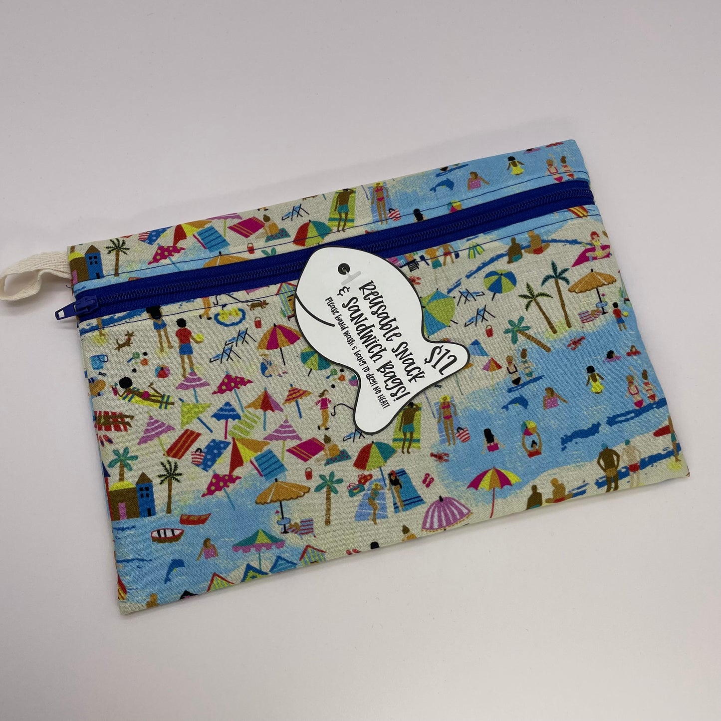 Busy Beach Reusable Snack Bag