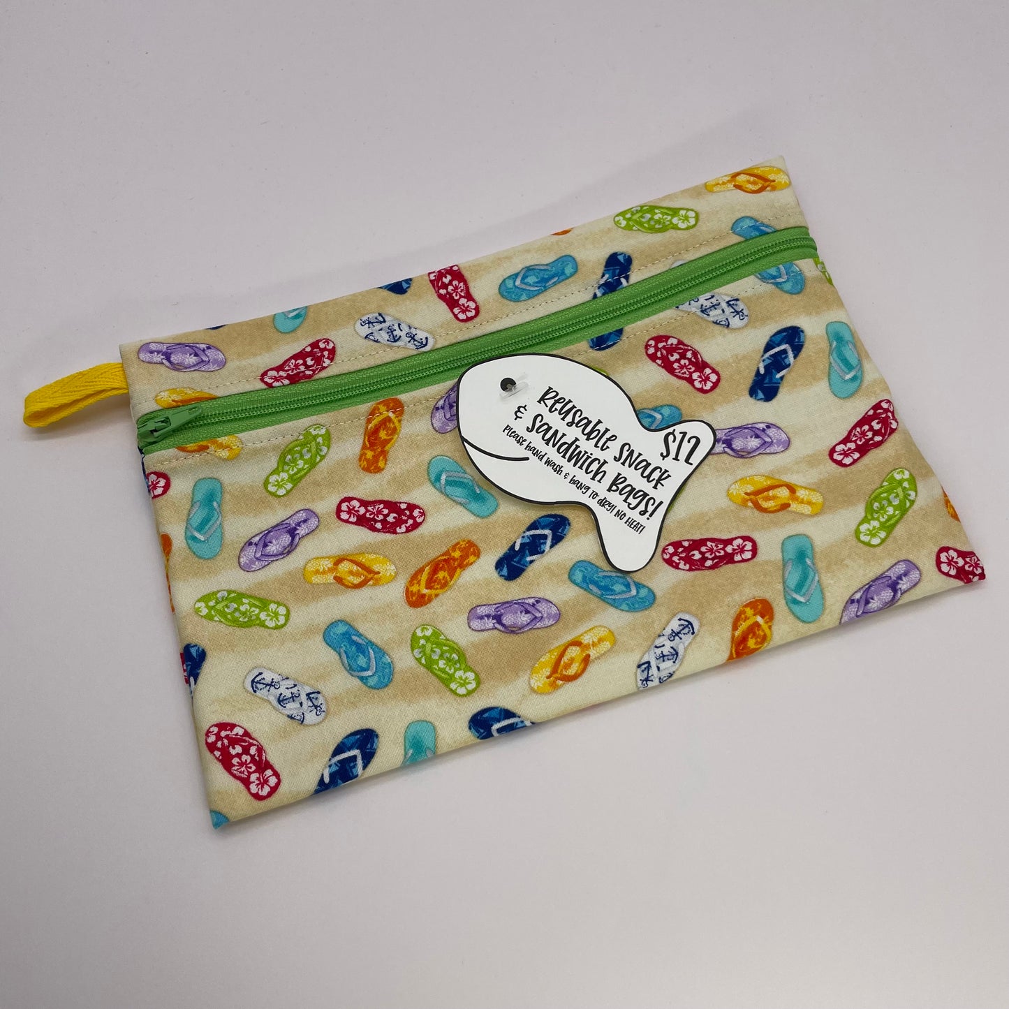 Flip Flops Reusable Snack Bag