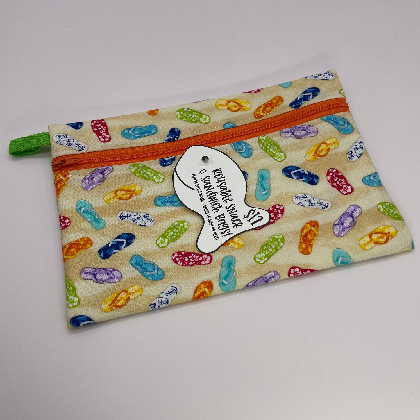 Flip Flops Reusable Snack Bag