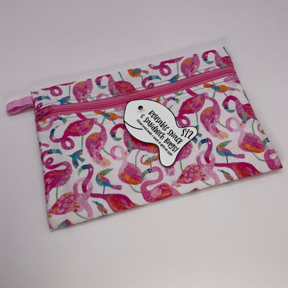 Flamingo Flock Reusable Snack Bag