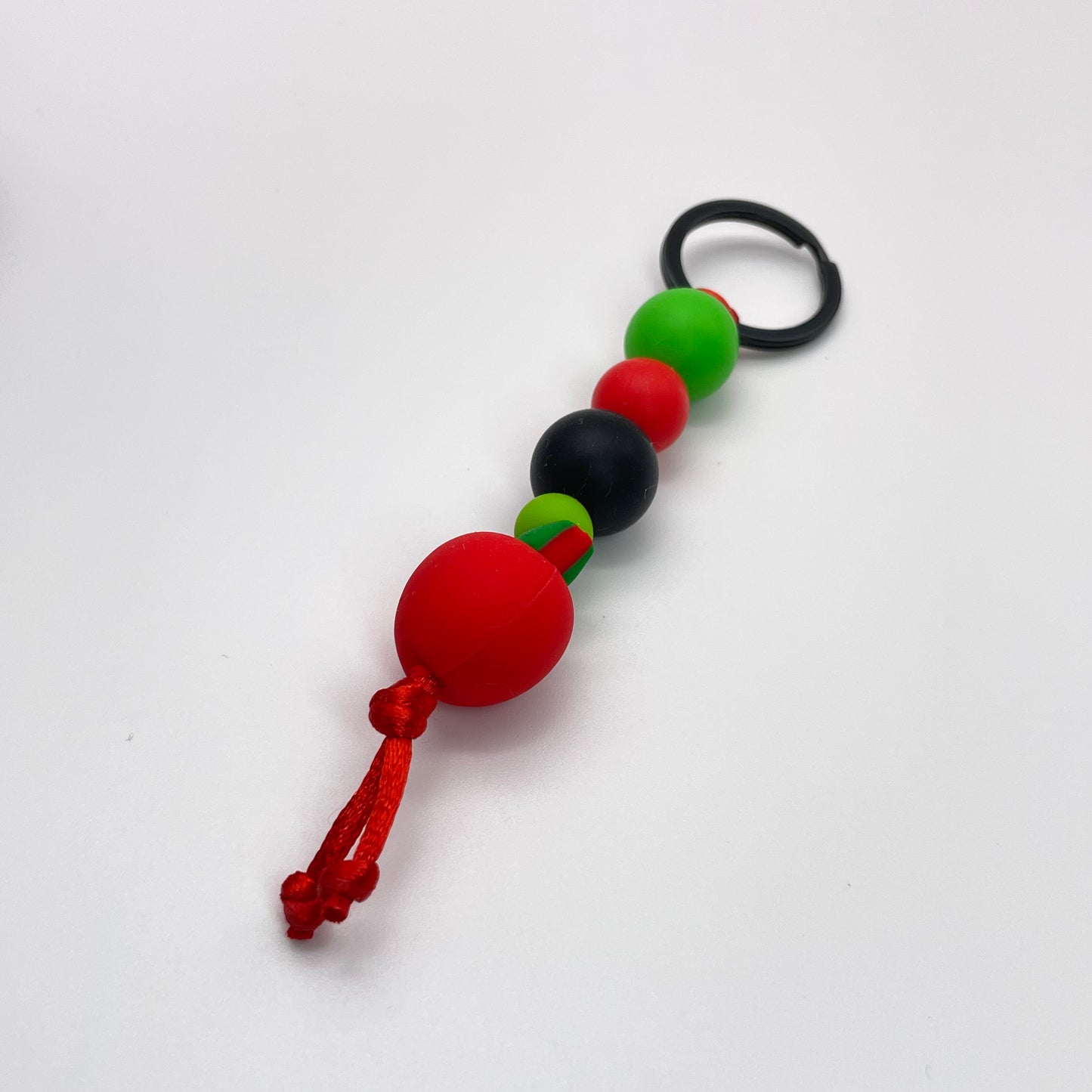 Apple Silicone Bead Keychain