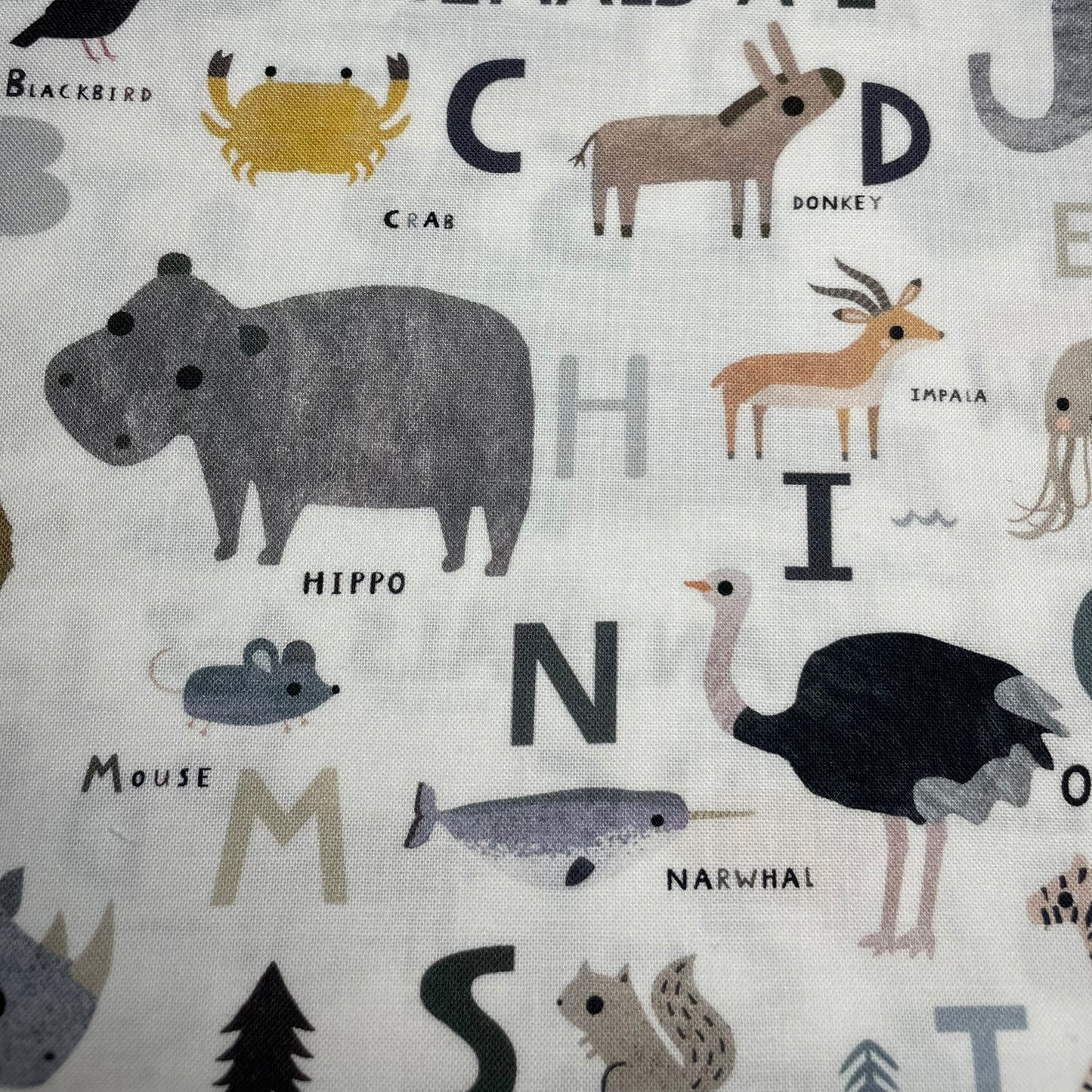 Alphabet Zoo Travel Pillow Case