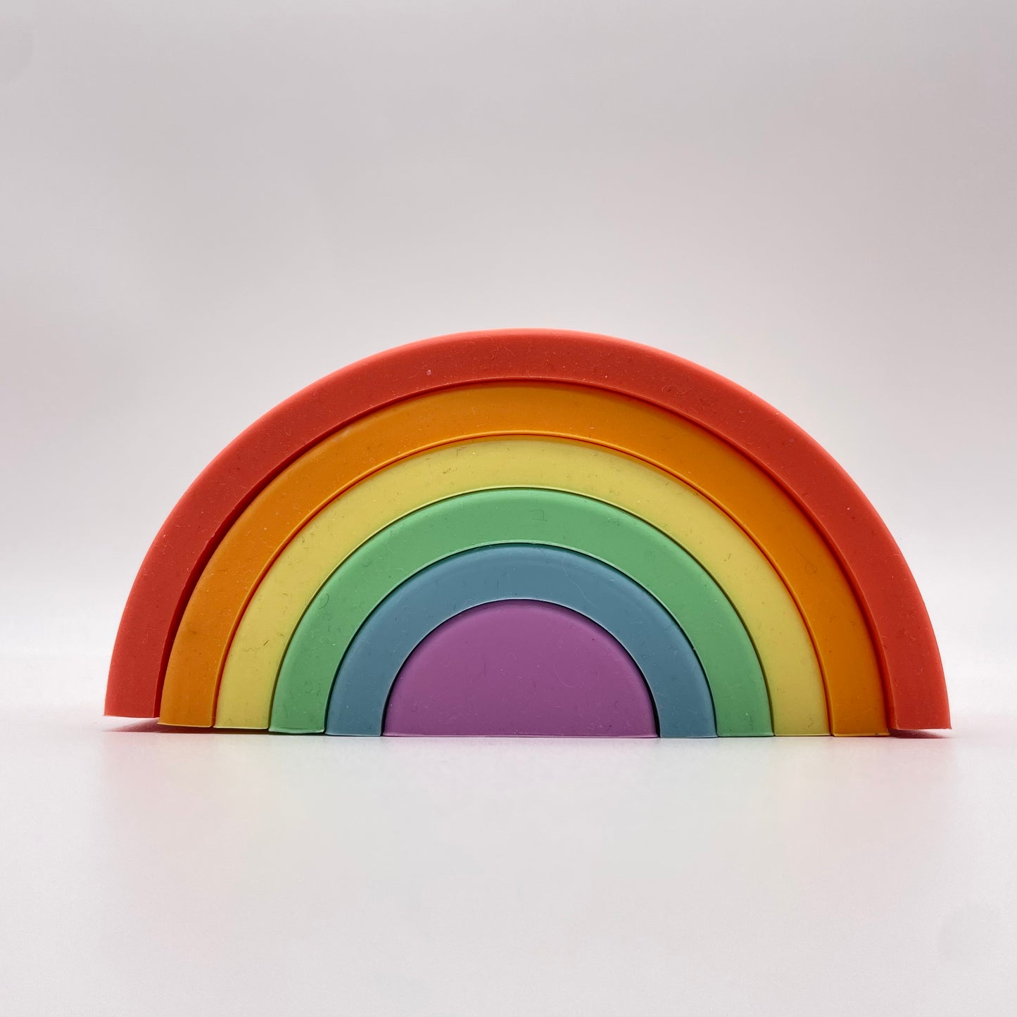 Silicone Rainbow Baby Stacker Toy