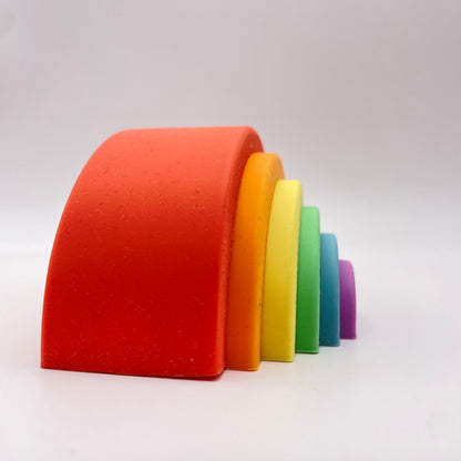 Silicone Rainbow Baby Stacker Toy