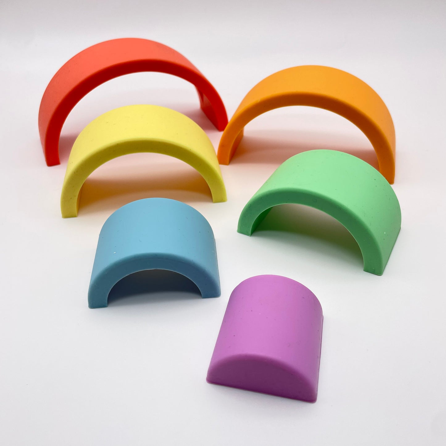 Silicone Rainbow Baby Stacker Toy