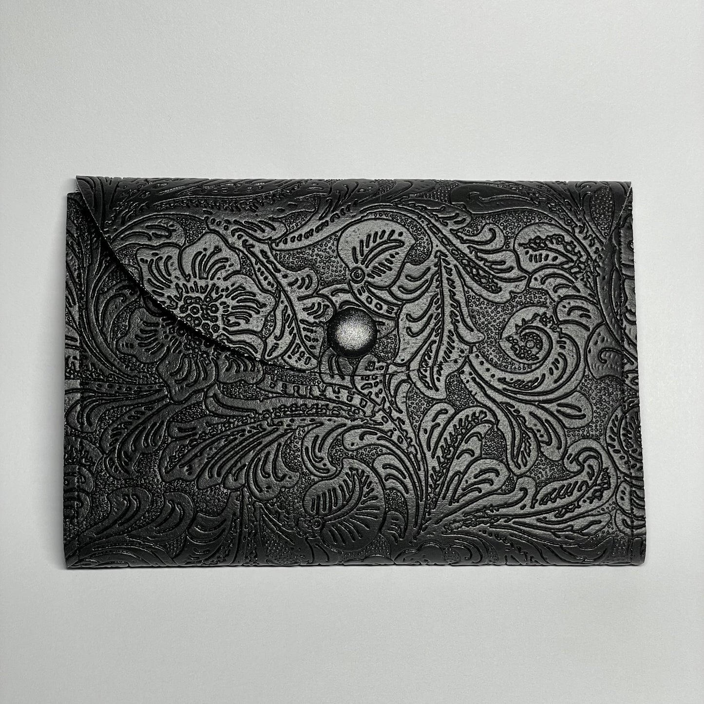 Black Embossed Passport Cover