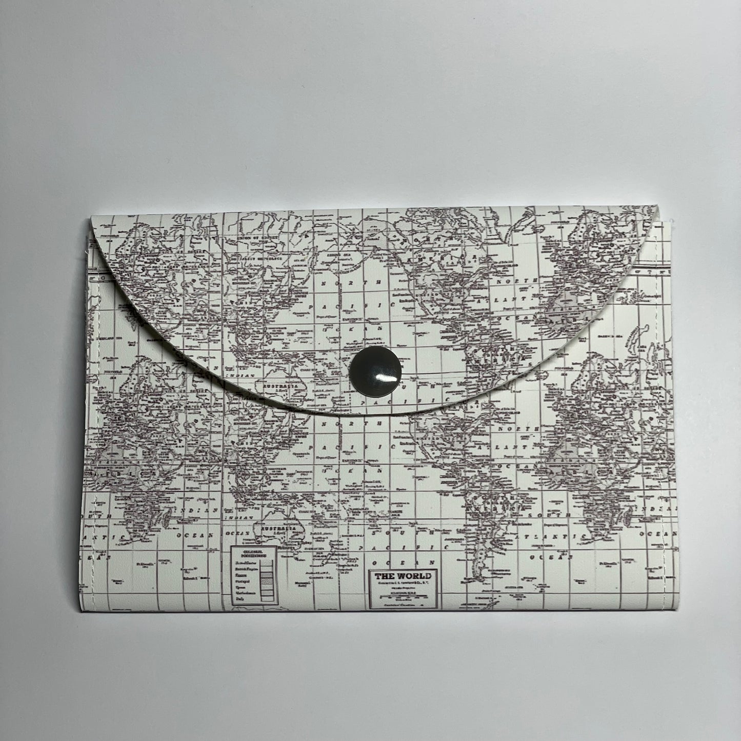 White Map Passport Cover