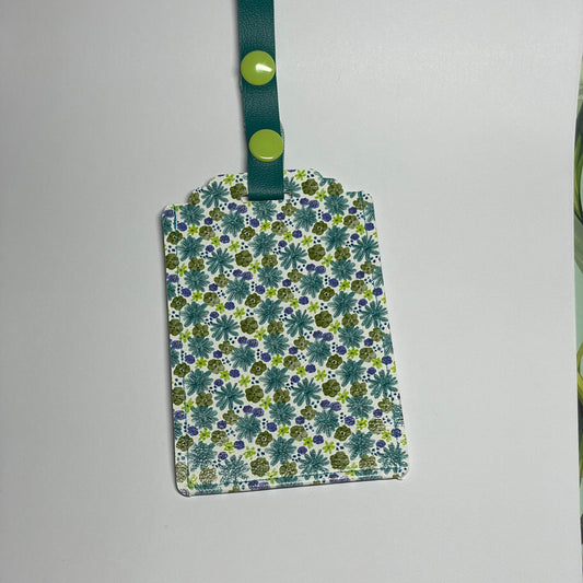 Teal Floral Toss Luggage Tag