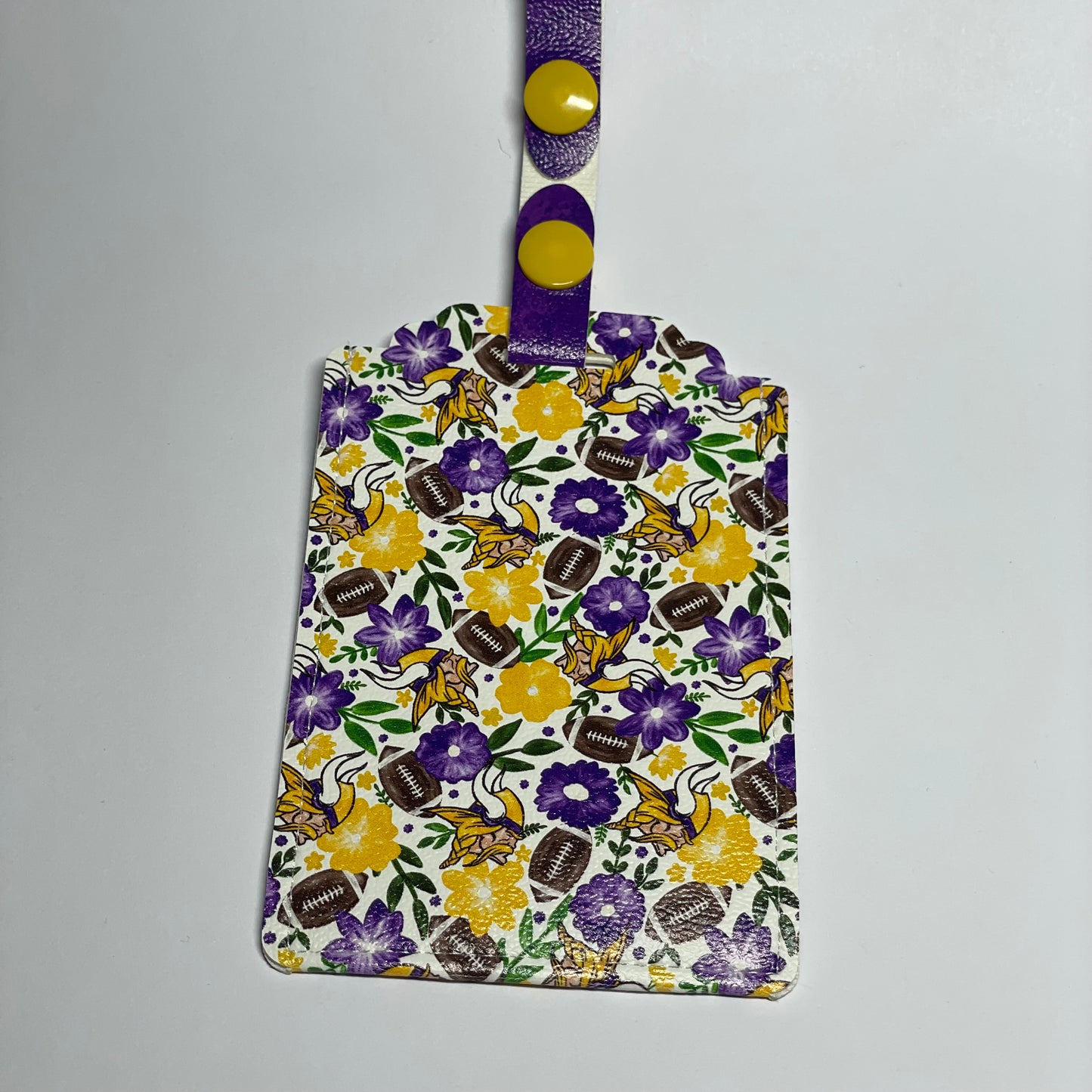 Floral Vikings Luggage Tag