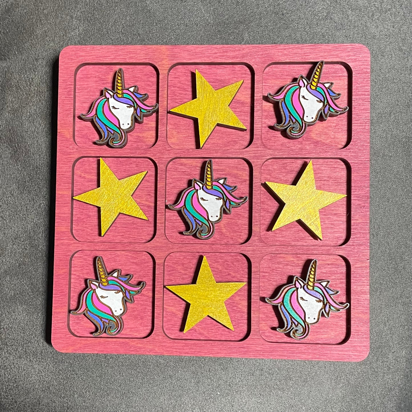 Stars and Unicorns Tic Tac Toe Game