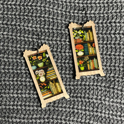 Bookshelf Drop Dangle Earrings