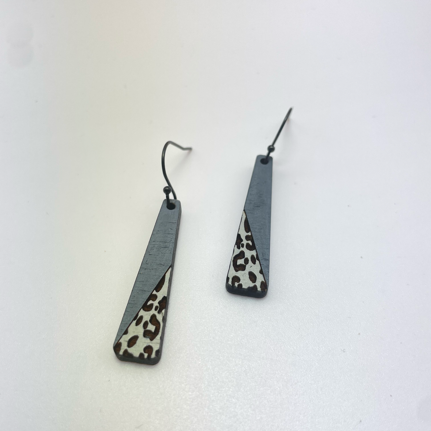 Leopard Tip Drop Dangle Earrings