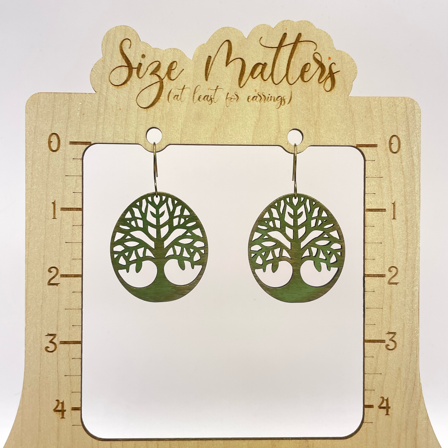 Cutout Tree of Life Drop Dangle Earrings