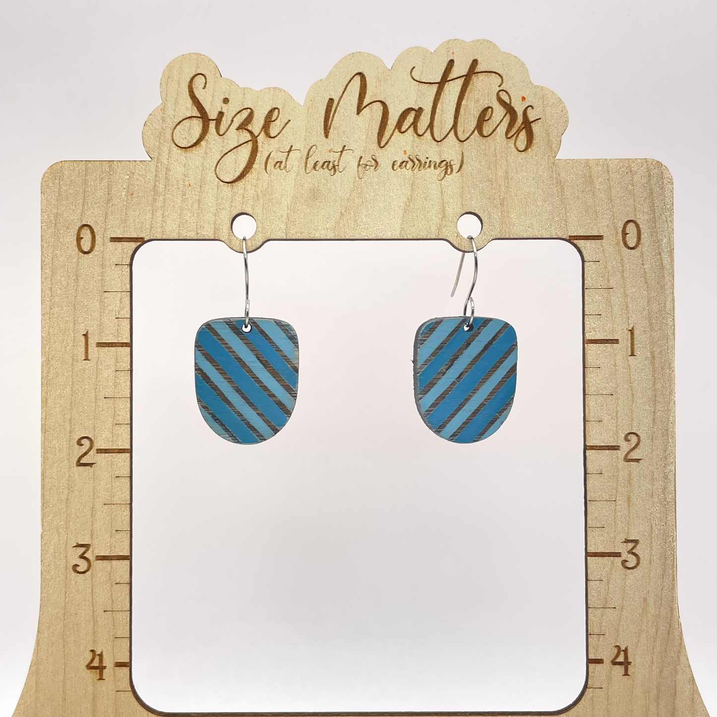 Angled Wide Line Paddle Drop Dangle Earring