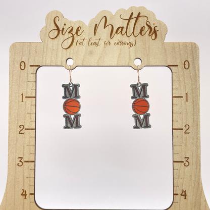 Basketball MOM Drop Dangle Earrings