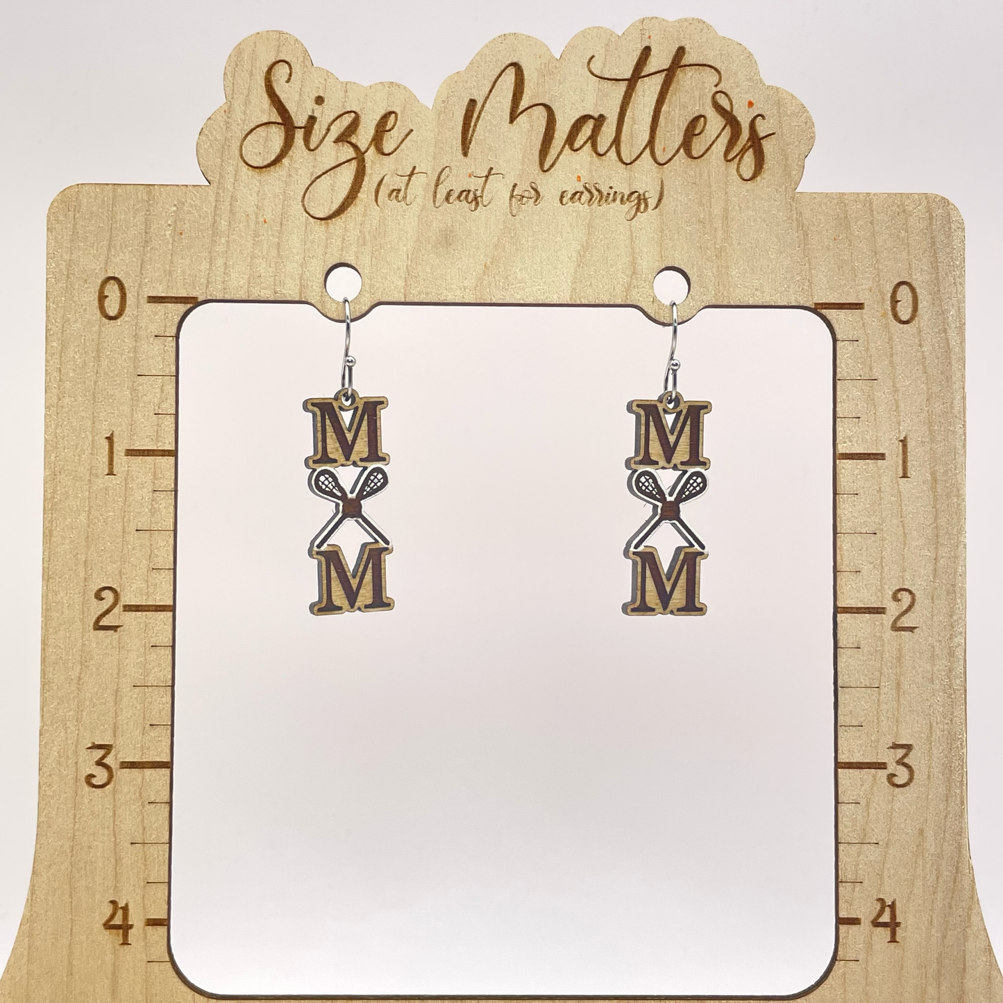 Lacrosse MOM Drop Dangle Earrings