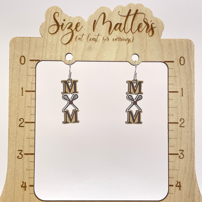 Lacrosse MOM Drop Dangle Earrings