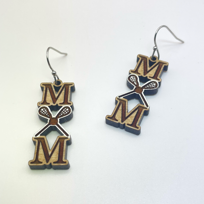 Lacrosse MOM Drop Dangle Earrings