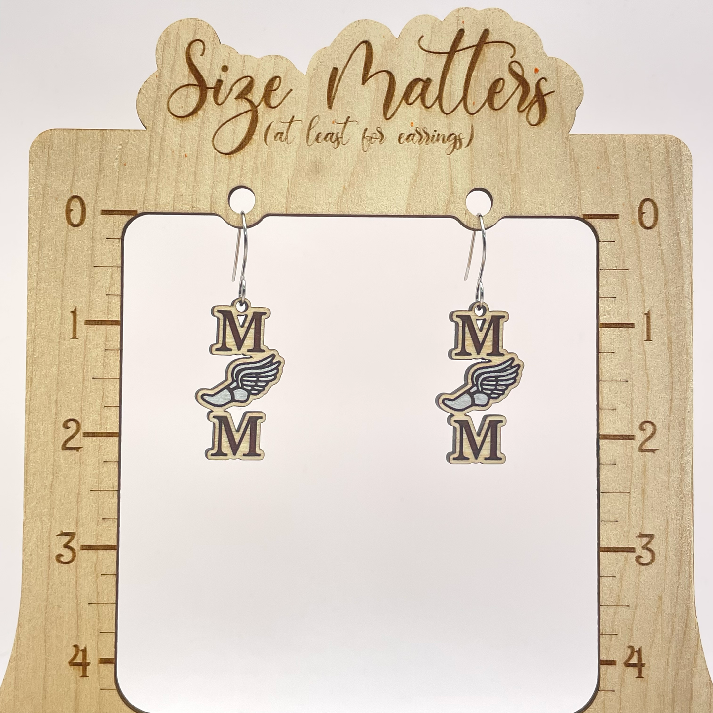 Track MOM Drop Dangle Earrings