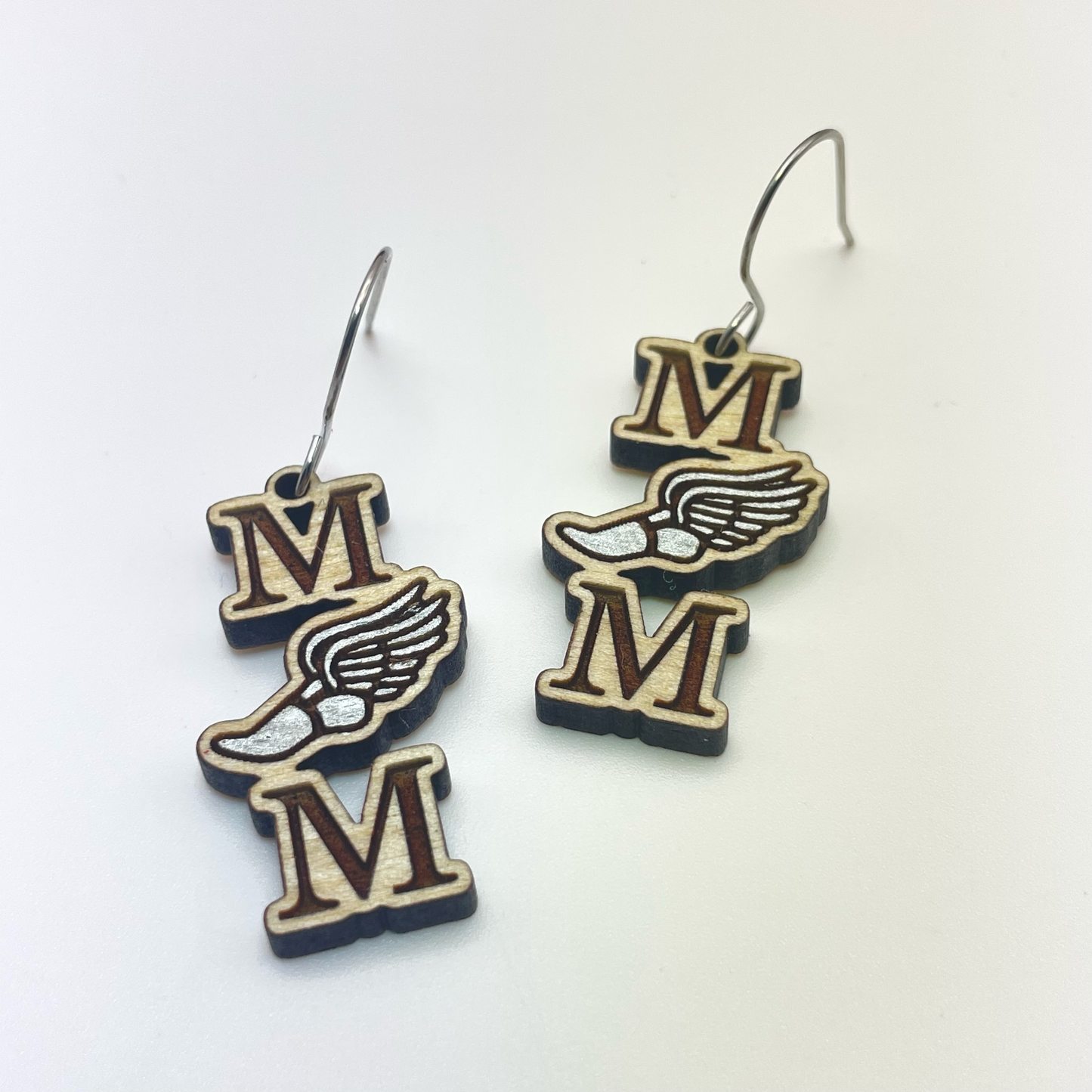 Track MOM Drop Dangle Earrings