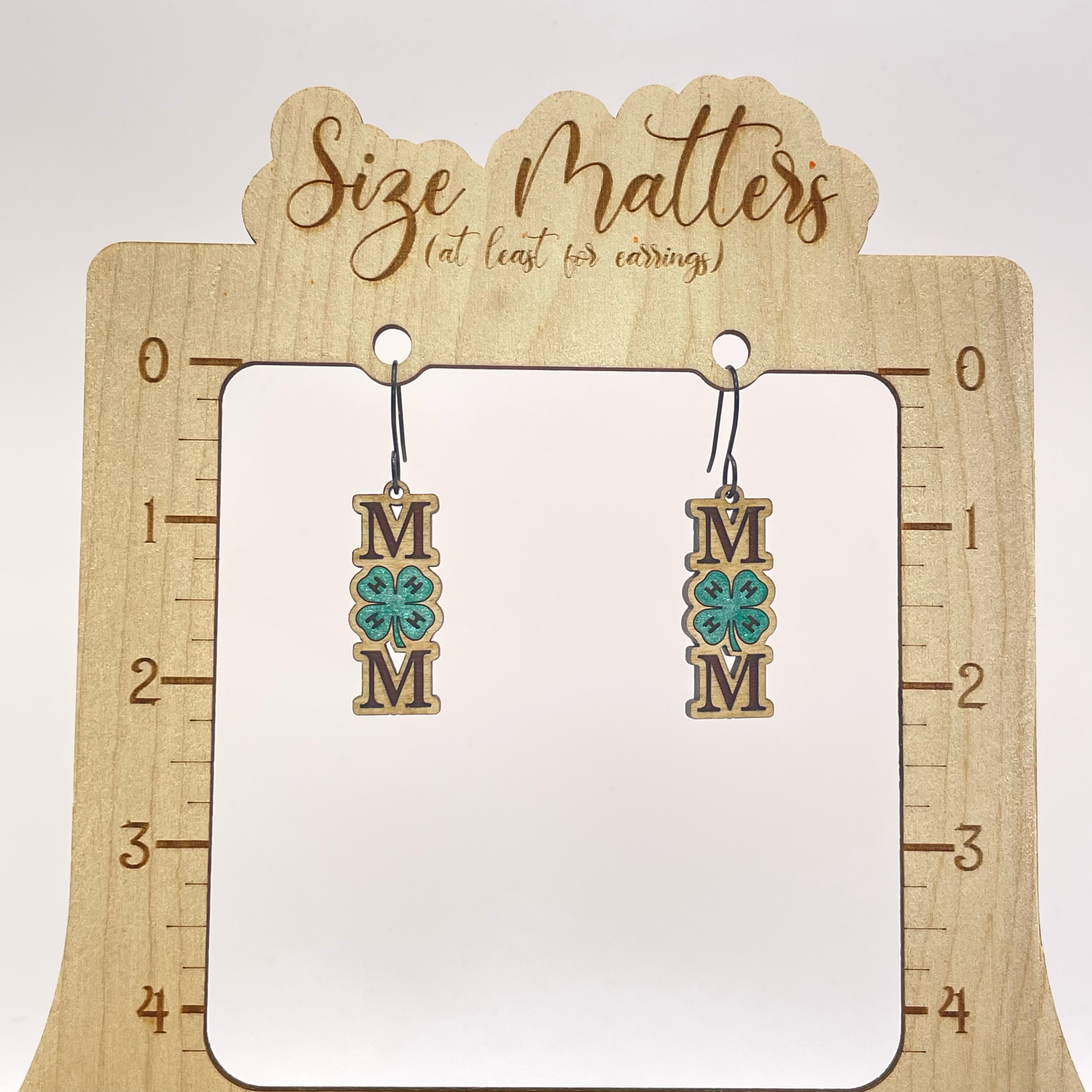 4H MOM Drop Dangle Earrings