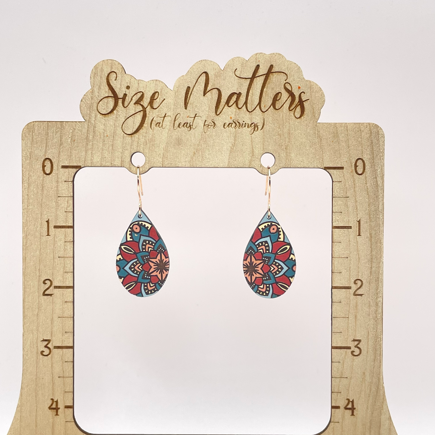 Mosaic Teardrop Drop Dangle Earrings