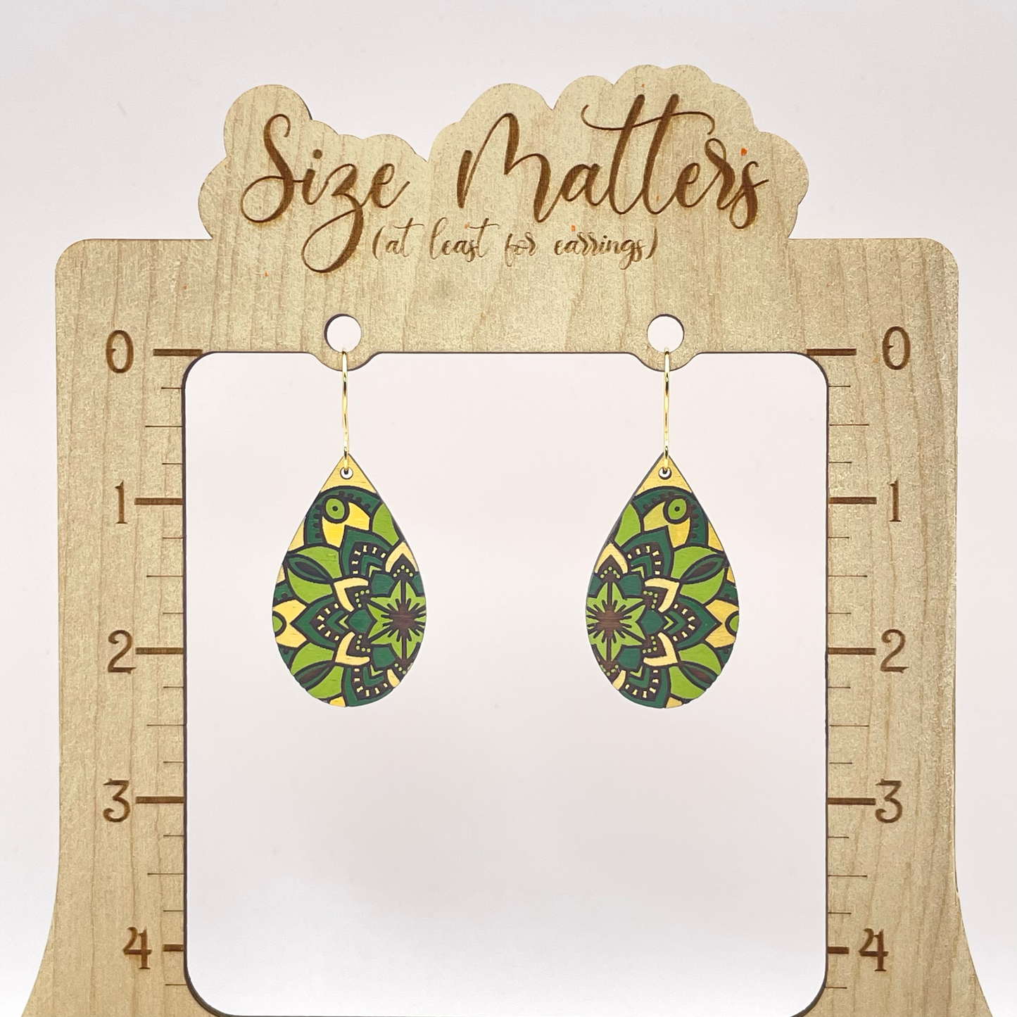 Mosaic Teardrop Drop Dangle Earrings