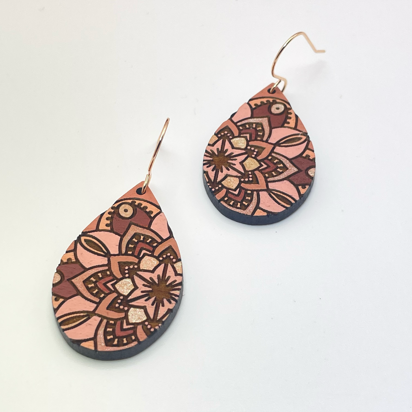 Mosaic Teardrop Drop Dangle Earrings