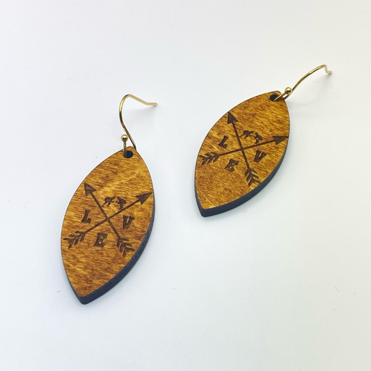 Wrestling LOVE/Arrows Drop Dangle Earrings