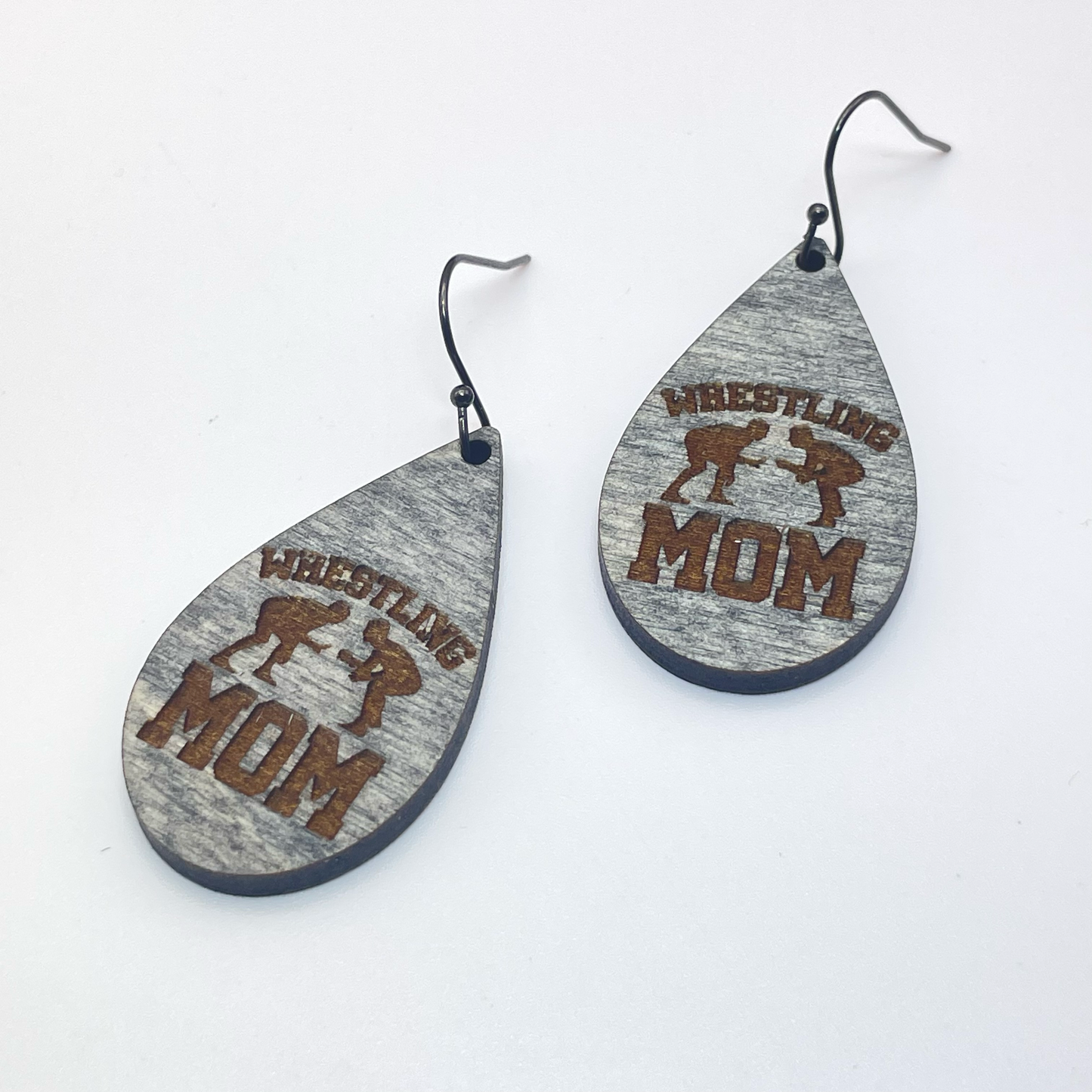 Wrestling MOM Teardrop Drop Dangle Earrings