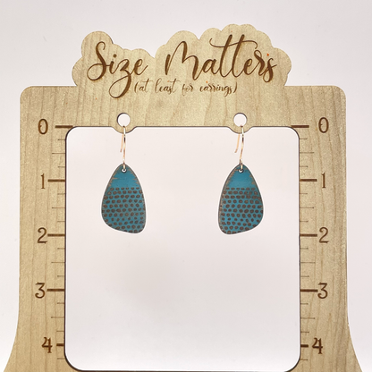 Rustic Dotted Petal Drop Dangle Earring