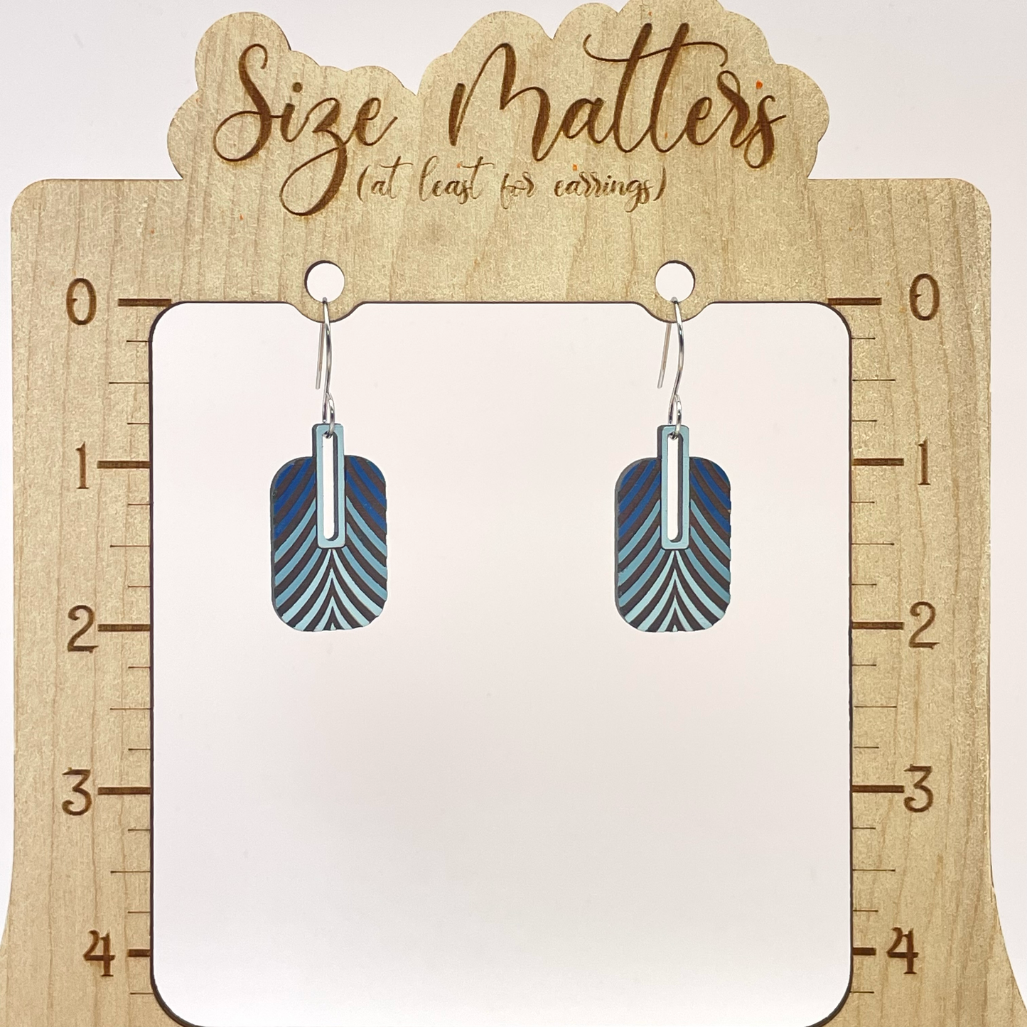 Art Deco Paddle Drop Dangle Earrings