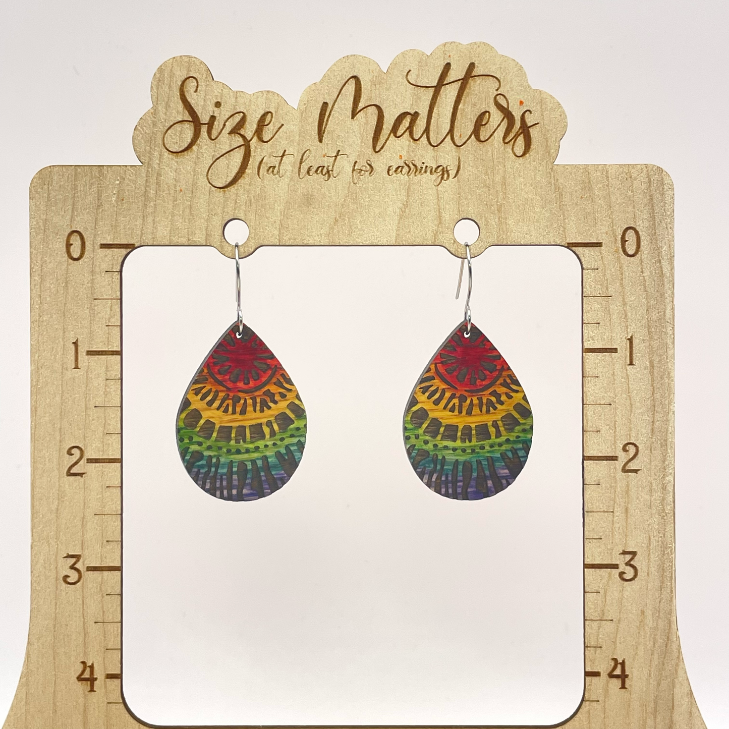 Tie Dye Teardrop Drop Dangle Earrings