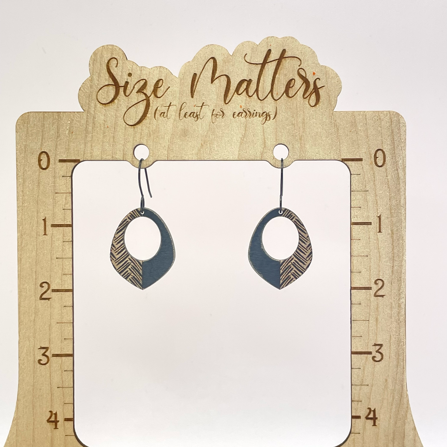 Half Hash Mark Drop Dangle Earring