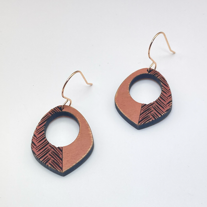 Half Hash Mark Drop Dangle Earring