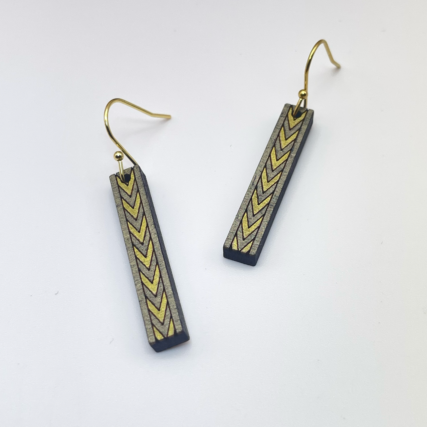 Skinny Chevron Bar Drop Dangle Earring