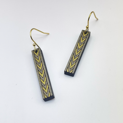 Skinny Chevron Bar Drop Dangle Earring