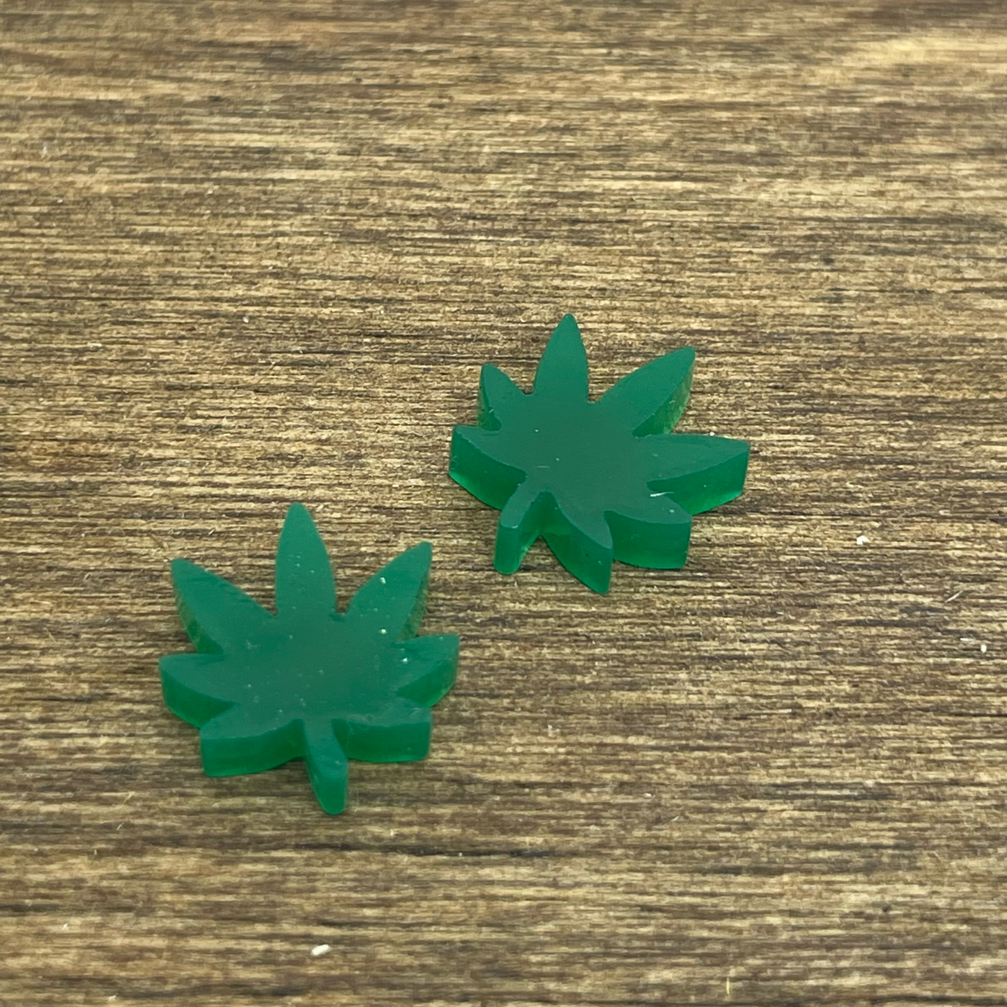 Pot Leaf Acrylic Stud Earrings