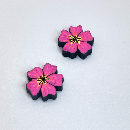 Smooth Flower Petal Stud Earrings