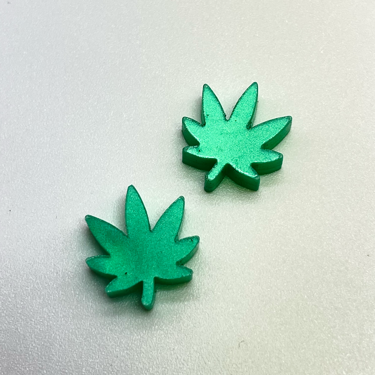 Pot Leaf Acrylic Stud Earrings