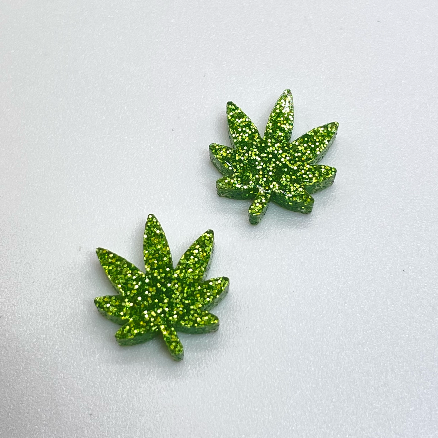 Pot Leaf Acrylic Stud Earrings