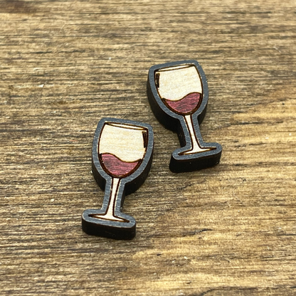 Wine Glass Stud Earrings