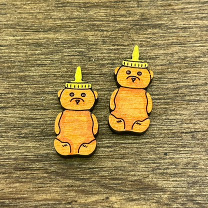 Honey Bear Bottle Stud Earrings