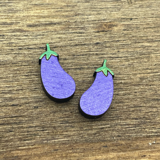 Eggplant Stud Earrings