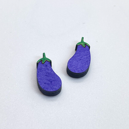 Eggplant Stud Earrings