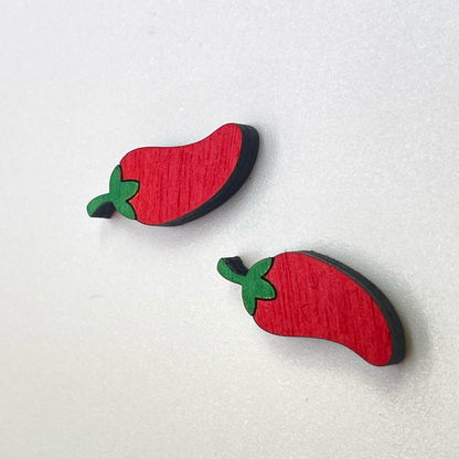 Chili Pepper Stud Earrings