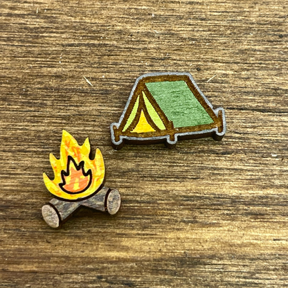 Campfire + Tent Stud Earrings