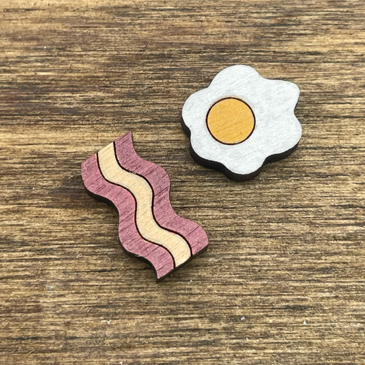 Bacon & Egg Stud Earrings