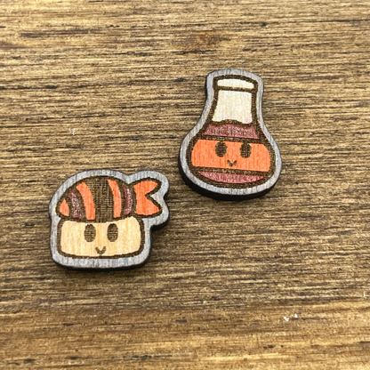 Sushi & Soy Sauce Stud Earrings