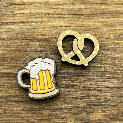 Beer & Pretzel Stud Earrings